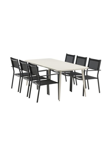 Matgrupp Lina med Copacabana matstolar, 200 × 90 cm