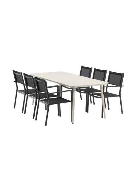 Matgrupp Lina med Copacabana matstolar, 200 × 90 cm