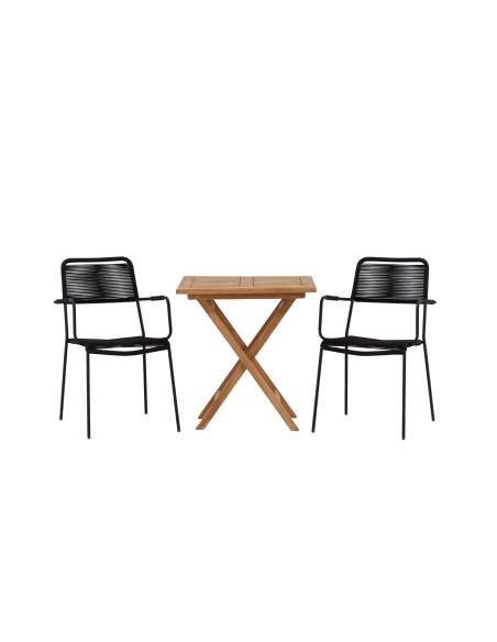 Matgrupp Kenya med Lindos matstolar, 70 × 70 cm