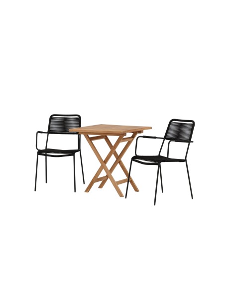 Matgrupp Kenya med Lindos matstolar, 70 × 70 cm