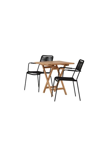 Matgrupp Kenya med Lindos matstolar, 70 × 70 cm