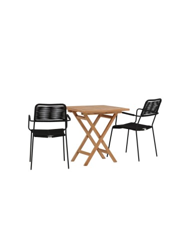 Matgrupp Kenya med Lindos matstolar, 70 × 70 cm