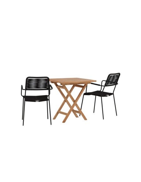 Matgrupp Kenya med Lindos matstolar, 70 × 70 cm
