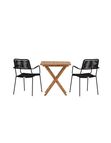 Matgrupp Kenya med Lindos matstolar, 70 × 70 cm