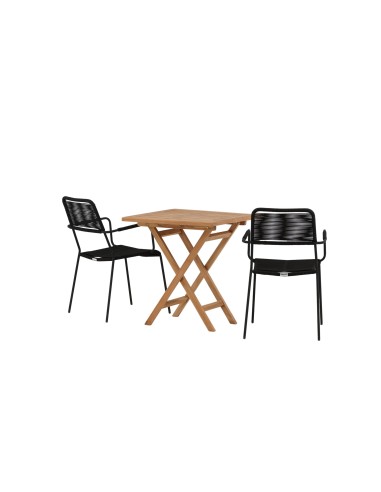 Matgrupp Kenya med Lindos matstolar, 70 × 70 cm