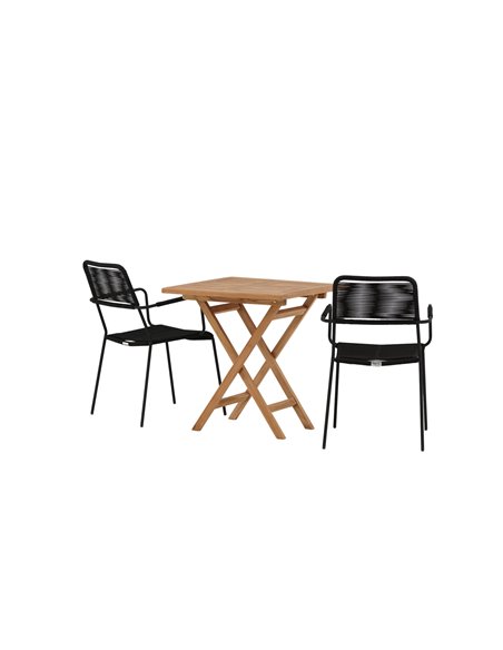 Matgrupp Kenya med Lindos matstolar, 70 × 70 cm