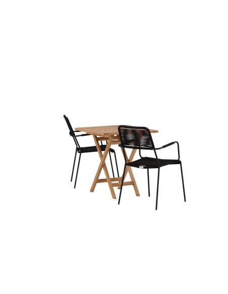 Matgrupp Kenya med Lindos matstolar, 70 × 70 cm