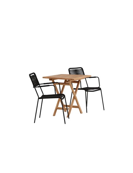 Matgrupp Kenya med Lindos matstolar, 70 × 70 cm