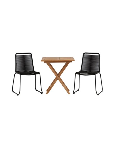 Matgrupp Kenya med Lindos matstolar, 70 × 70 cm