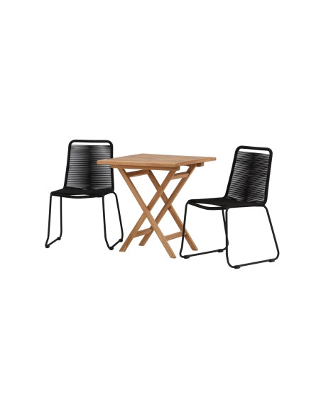 Matgrupp Kenya med Lindos matstolar, 70 × 70 cm