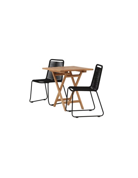 Matgrupp Kenya med Lindos matstolar, 70 × 70 cm