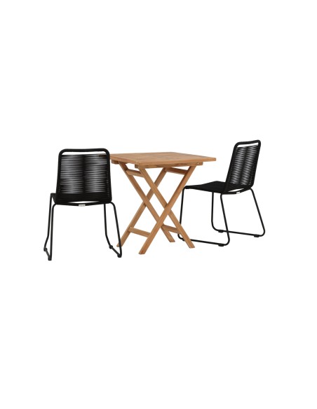 Matgrupp Kenya med Lindos matstolar, 70 × 70 cm