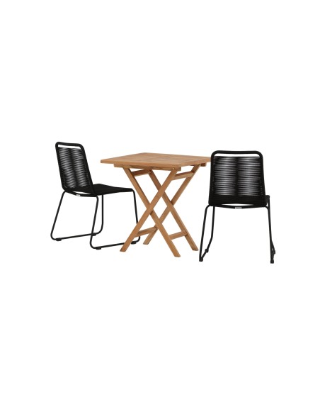 Matgrupp Kenya med Lindos matstolar, 70 × 70 cm