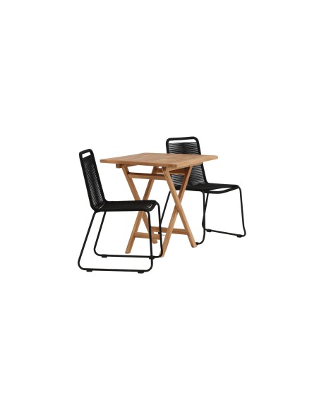 Matgrupp Kenya med Lindos matstolar, 70 × 70 cm