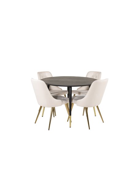 Matgrupp Dipp med Velvet Deluxe matstolar