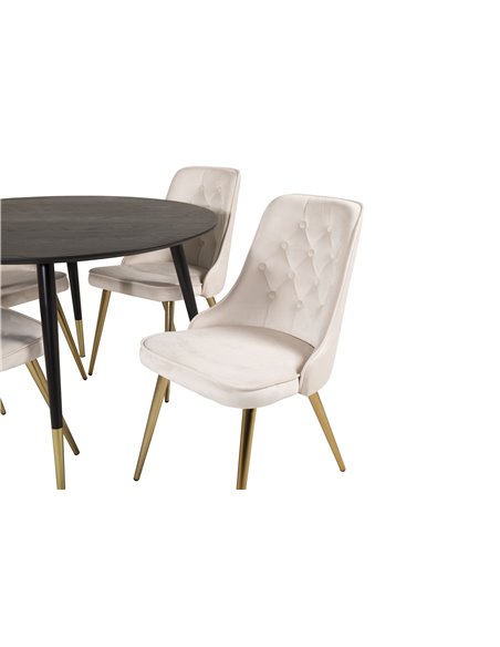 Matgrupp Dipp med Velvet Deluxe matstolar