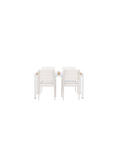 Matgrupp Togo med Santorini matstolar, 150 × 90 cm