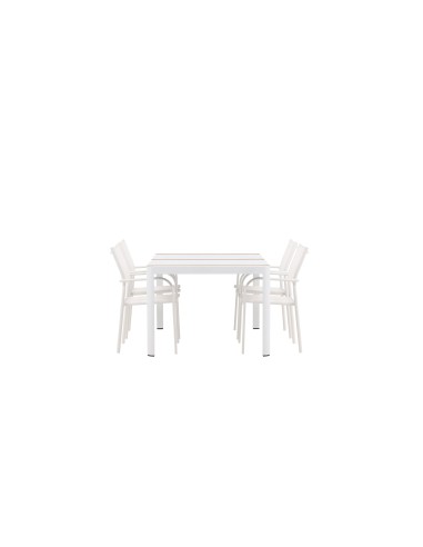 Matgrupp Togo med Santorini matstolar, 150 × 90 cm