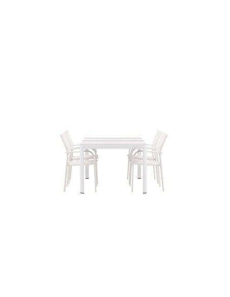 Matgrupp Togo med Santorini matstolar, 150 × 90 cm
