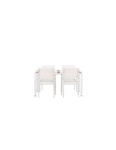Matgrupp Togo med Santorini matstolar, 150 × 90 cm