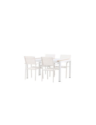 Matgrupp Togo med Santorini matstolar, 150 × 90 cm