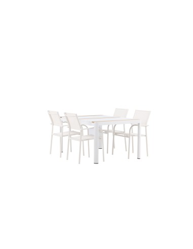 Matgrupp Togo med Santorini matstolar, 150 × 90 cm