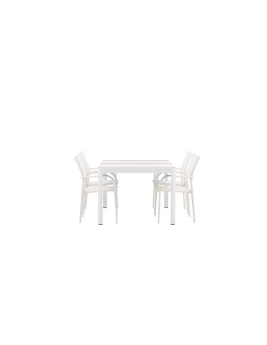 Matgrupp Togo med Santorini matstolar, 150 × 90 cm