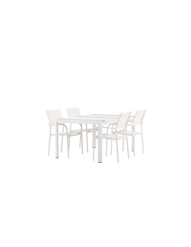 Matgrupp Togo med Santorini matstolar, 150 × 90 cm