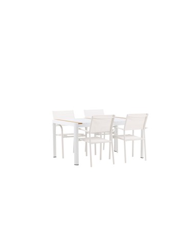 Matgrupp Togo med Santorini matstolar, 150 × 90 cm