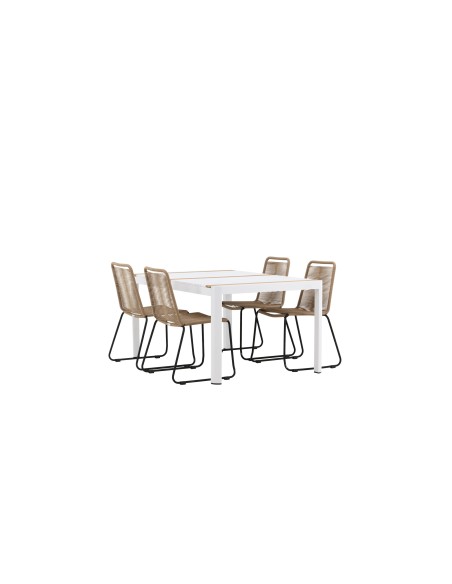 Matgrupp Togo med Lindos matstolar, 150 × 90 cm