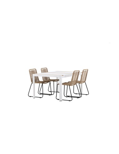 Matgrupp Togo med Lindos matstolar, 150 × 90 cm