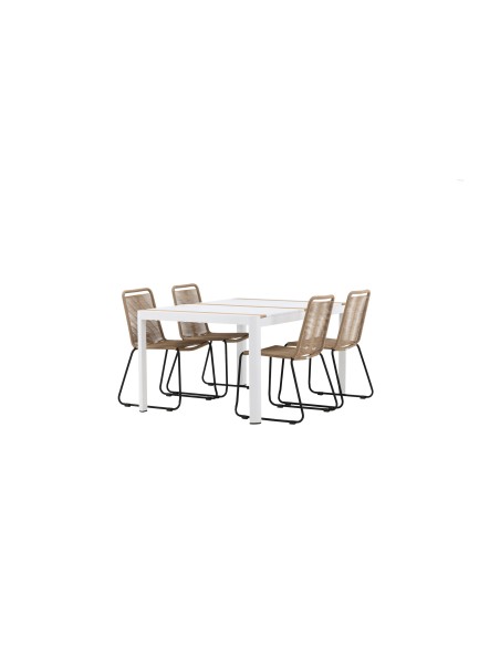 Matgrupp Togo med Lindos matstolar, 150 × 90 cm