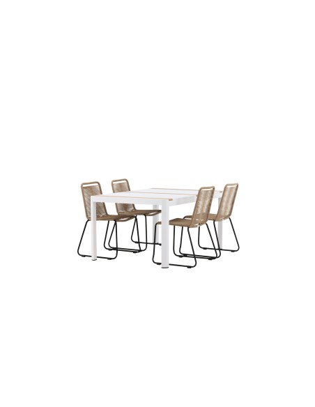 Matgrupp Togo med Lindos matstolar, 150 × 90 cm