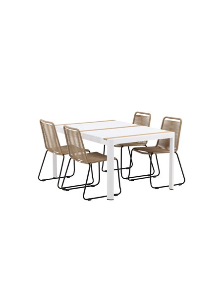 Matgrupp Togo med Lindos matstolar, 150 × 90 cm