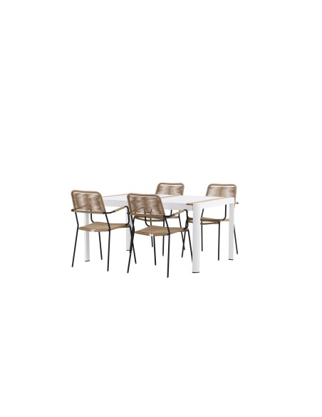 Matgrupp Togo med Lindos matstolar, 150 × 90 cm