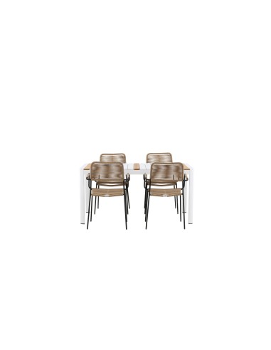 Matgrupp Togo med Lindos matstolar, 150 × 90 cm