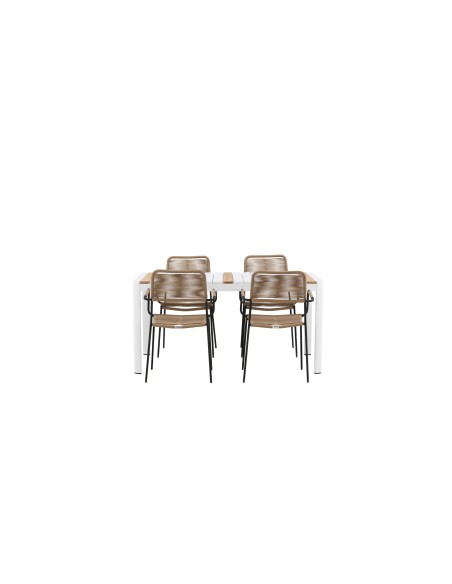 Matgrupp Togo med Lindos matstolar, 150 × 90 cm