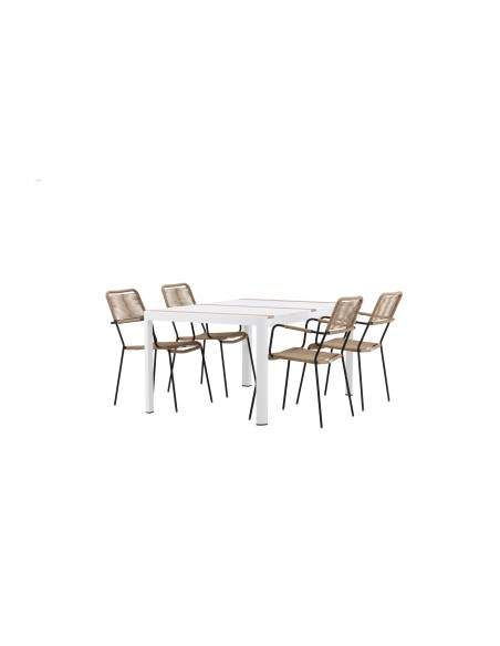 Matgrupp Togo med Lindos matstolar, 150 × 90 cm
