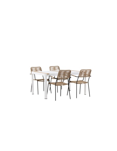 Matgrupp Togo med Lindos matstolar, 150 × 90 cm
