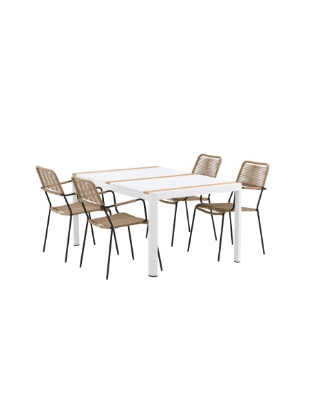 Matgrupp Togo med Lindos matstolar, 150 × 90 cm
