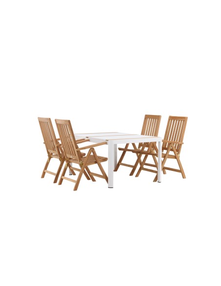 Matgrupp Togo med Kenya matstolar, 150 × 90 cm