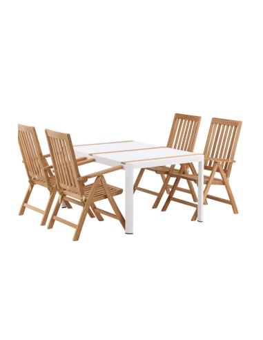 Matgrupp Togo med Kenya matstolar, 150 × 90 cm