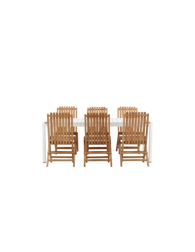 Matgrupp Togo med Ghana matstolar, 200 × 100 cm