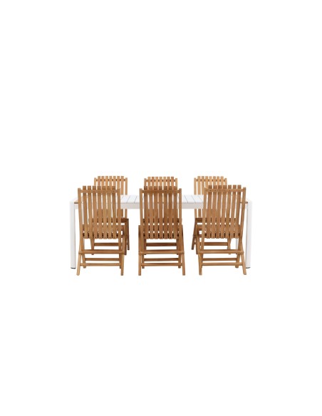 Matgrupp Togo med Ghana matstolar, 200 × 100 cm