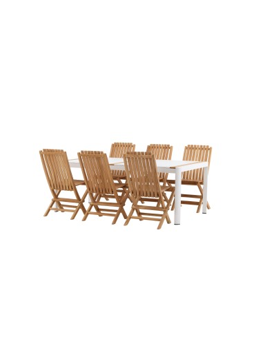 Matgrupp Togo med Ghana matstolar, 200 × 100 cm