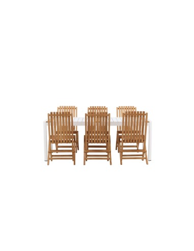 Matgrupp Togo med Ghana matstolar, 200 × 100 cm