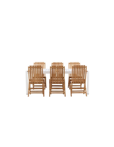 Matgrupp Togo med Ghana matstolar, 200 × 100 cm