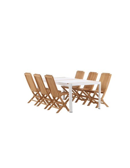 Matgrupp Togo med Ghana matstolar, 200 × 100 cm
