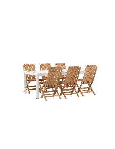 Matgrupp Togo med Ghana matstolar, 200 × 100 cm