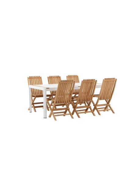 Matgrupp Togo med Ghana matstolar, 200 × 100 cm